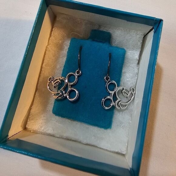 Mickey Mouse Stainless Steel Dangle Earrings - Picture 2 of 5